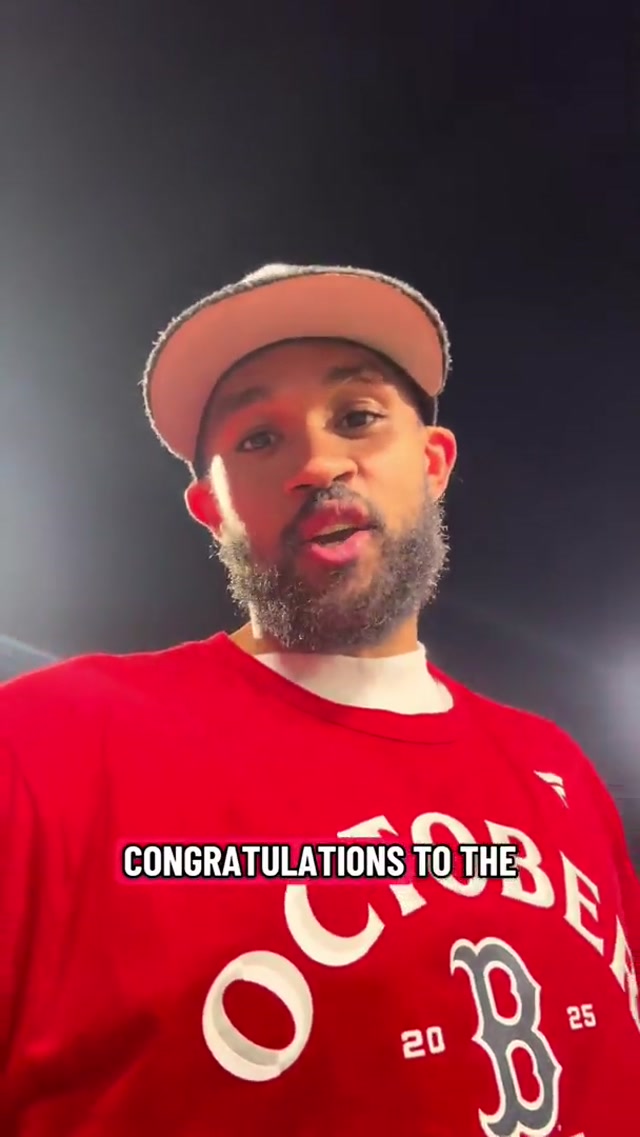 A shoutout from D White 🗣️ #redsox #mlb #derrickwhite #playoffs 
