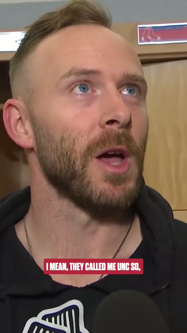 don’t let Unc beat you in a race #mlb #unc #redsox 