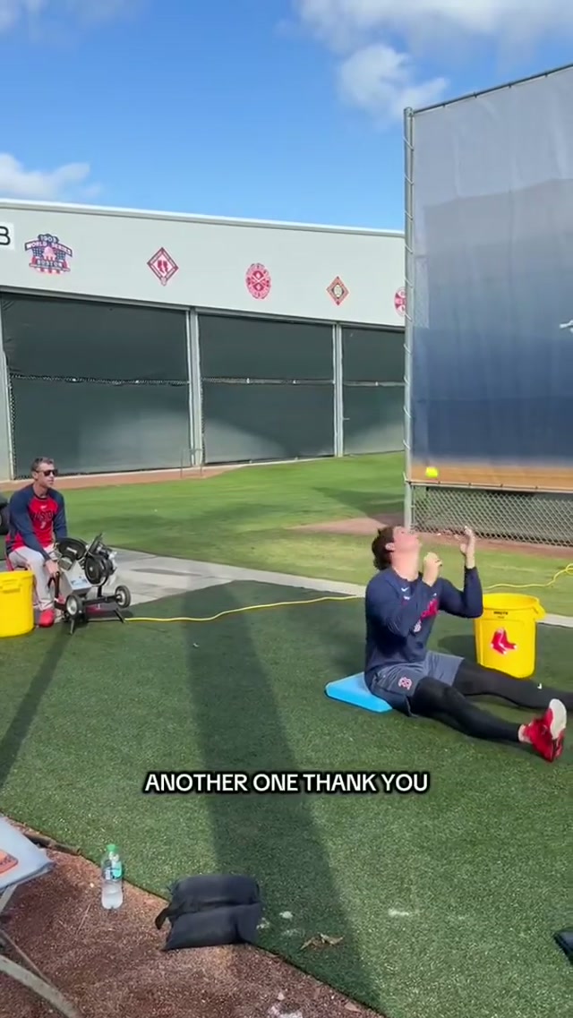 See the ball. Be the ball. #MLB #redsox #springtraining #romananthony 