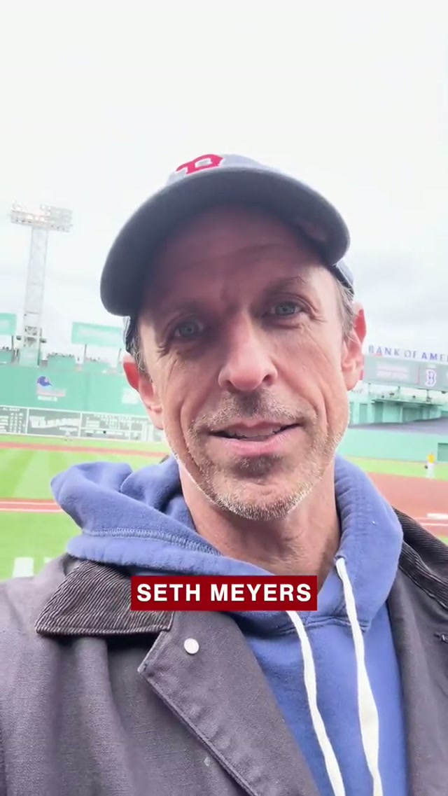 Live from Fenway park with @Late Night with Seth Meyers #MLB #redsox #latenight #sethmeyers #show 