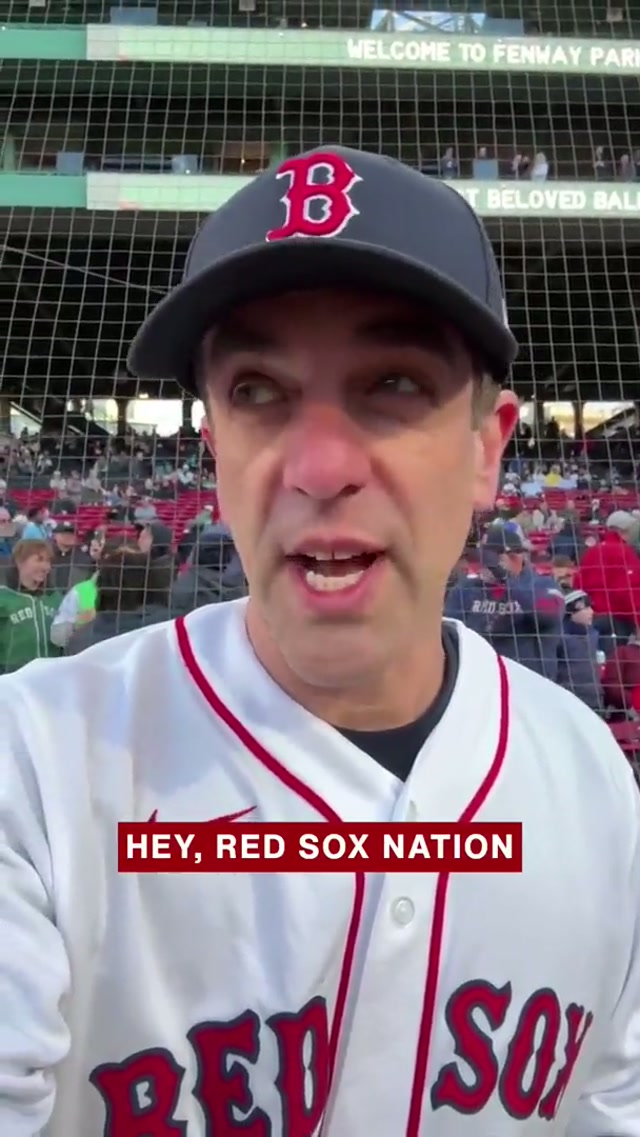 Ryan started the fire! #theoffice #mlb #redsox #firstpitch 