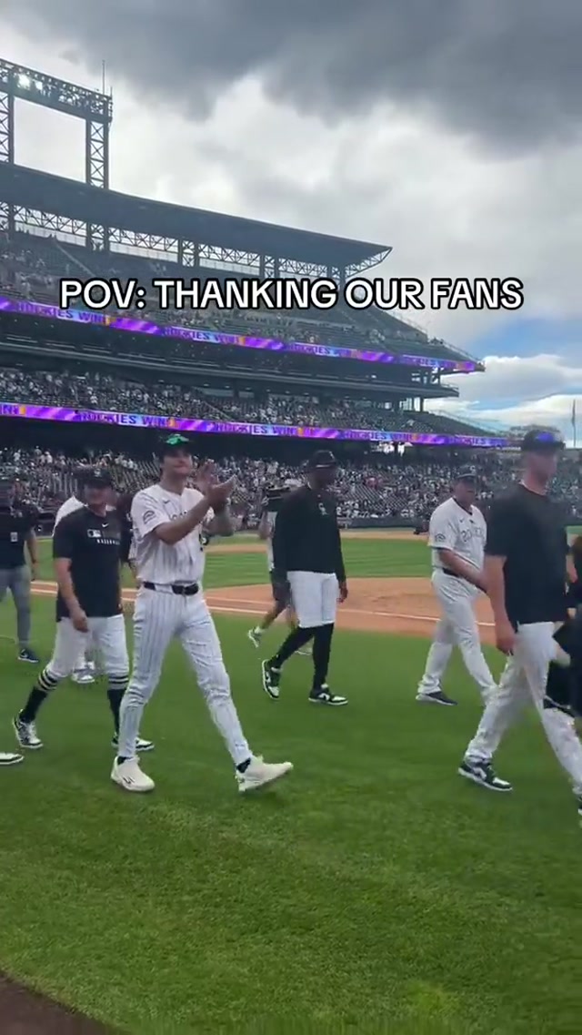 We appreciate you Rox fans 💜 #fanappreciation #coorsfield #mlb 