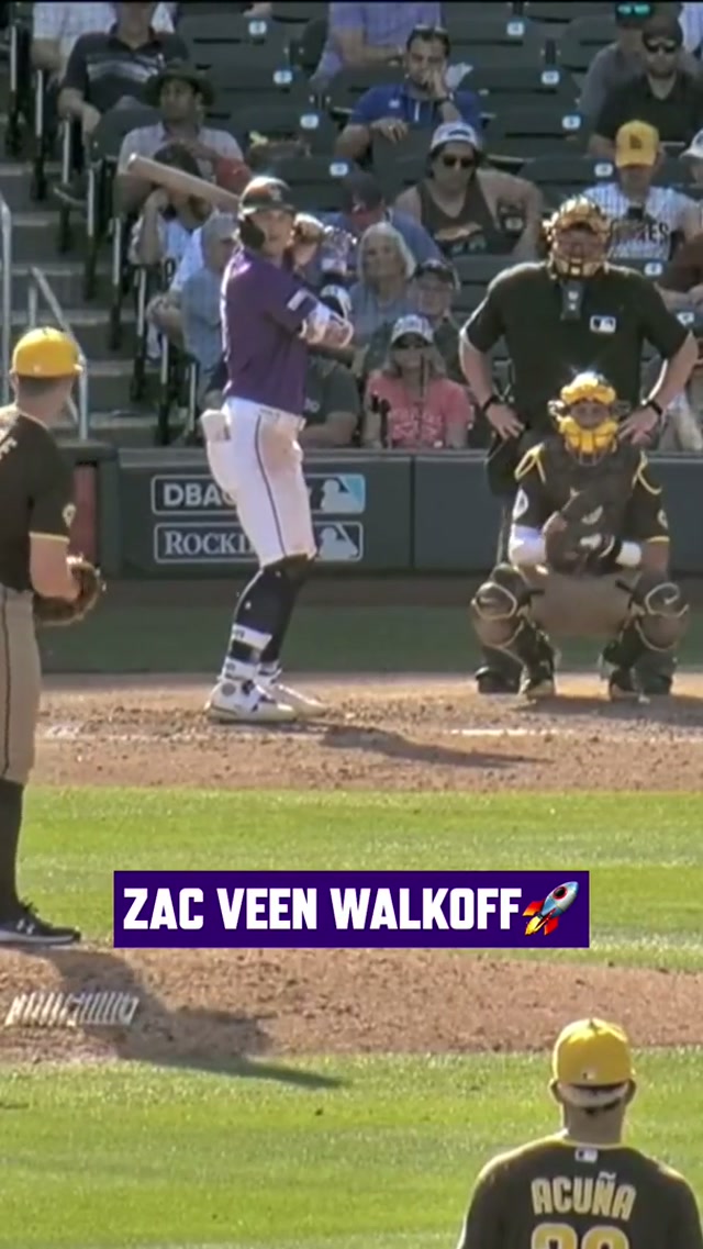 ZAC VEEN AGAIN 🤯 #walkoff #Zacveen #rockies 