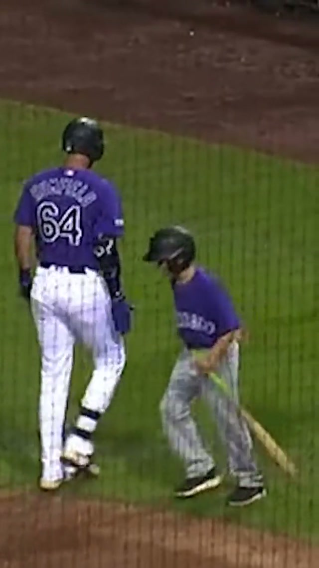 Good Karma… hitting a home run and high fiving the bat boy #rockies #mlb #goodvibes 