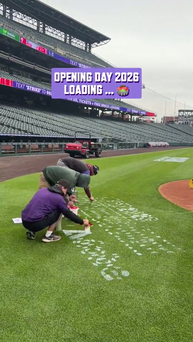 Did some arts and crafts this morning #OpeningDay #Coorsfield #Rockies 