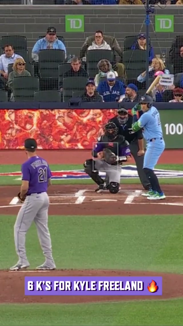 Gritty 6 strikeout performance for Free 🔥 #Rockies #Baseball #strikeout 