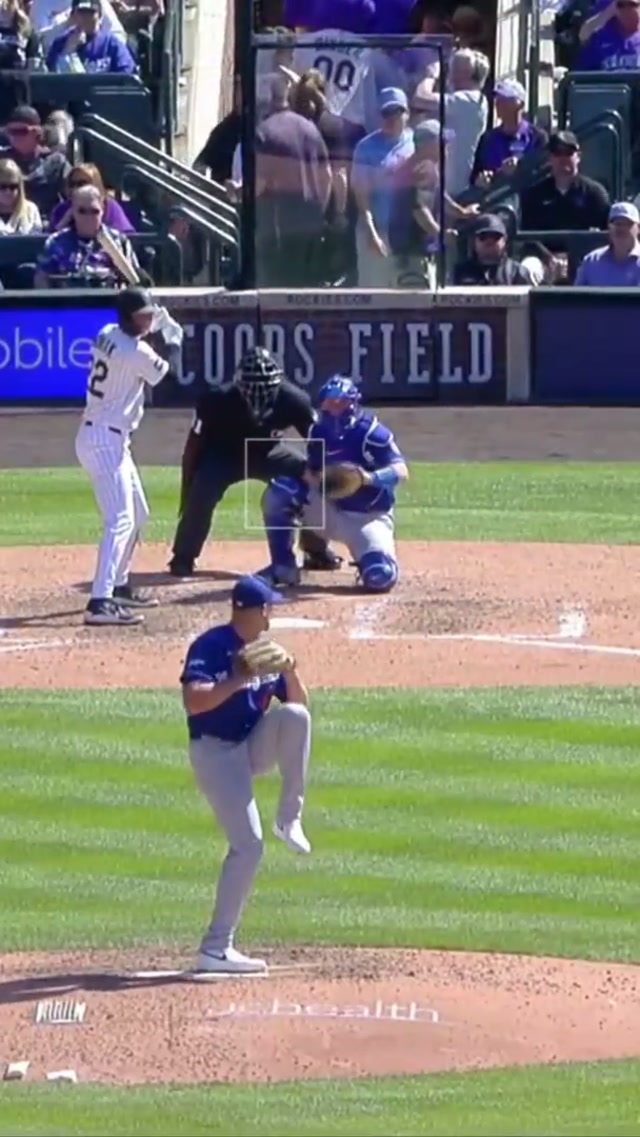 First pitch swinging 😏 #homerun #rockies #mlb 