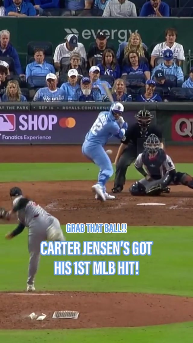 The KC kid has his first MLB hit! #royals #mlb #kansascity #dreamcometrue #baseballhighlights 