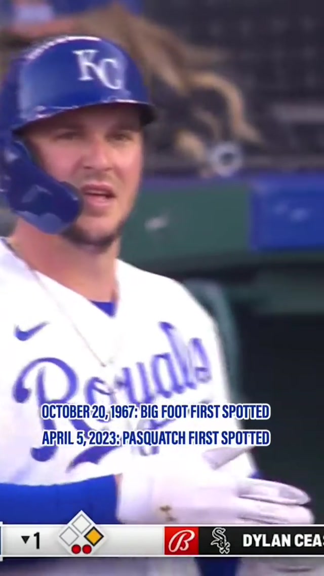 And so the legend began. 👀 #bigfoot #sasquach #royals #mlb 