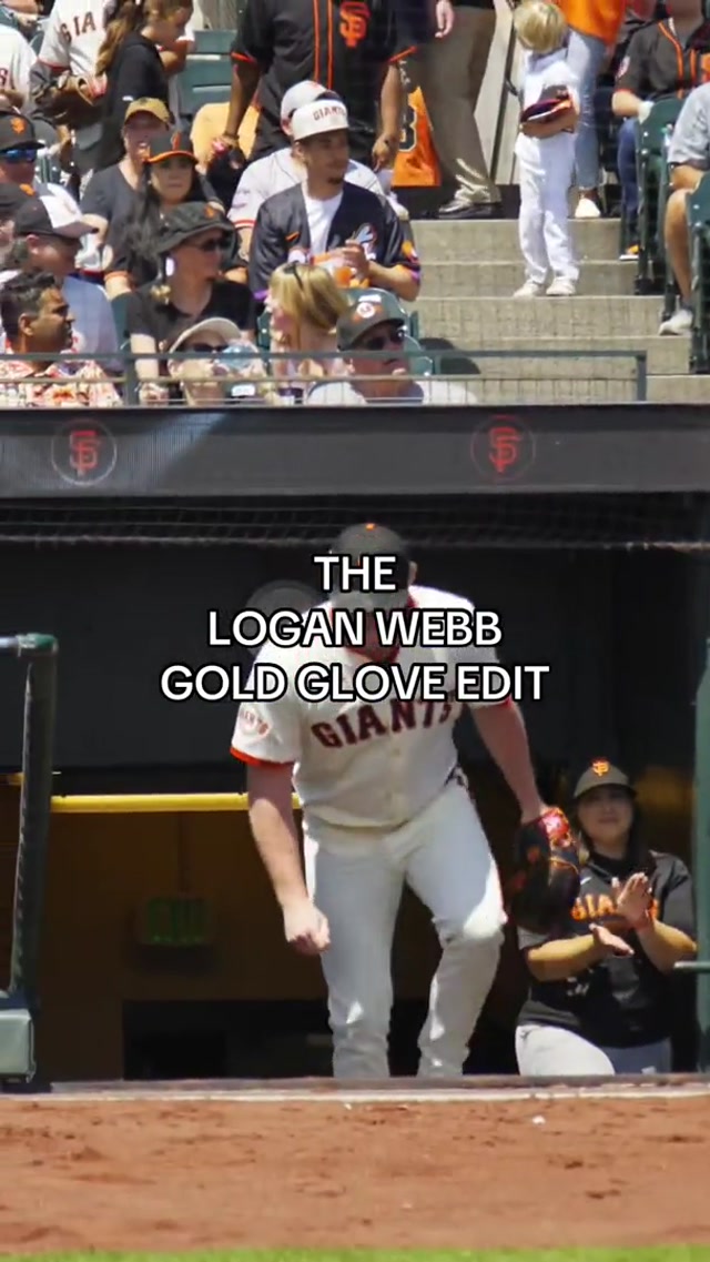 Logan Webb: king of PFPs and 2025 Gold Glove Awards winner 🏆 #MLB #Baseball #Pitcher #Defense 