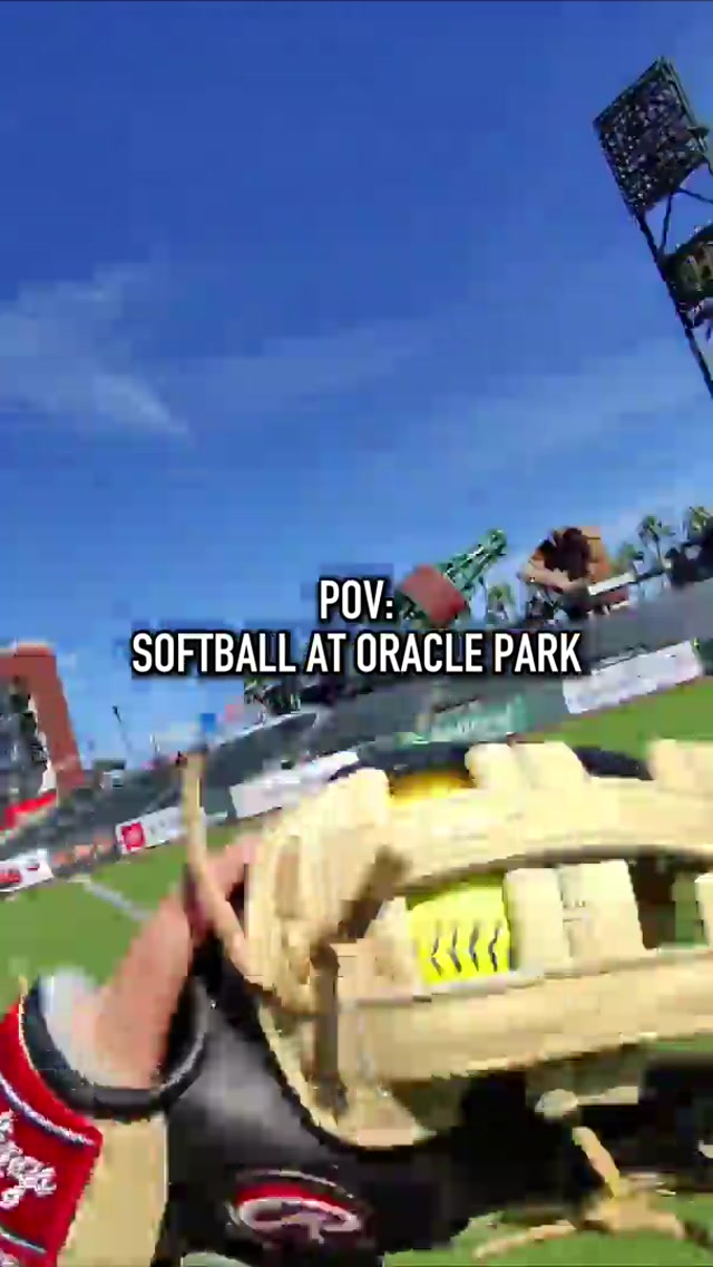 One of the perks of working for an MLB team: annual staff softball 👓 #POV #Softball #OraclePark 
