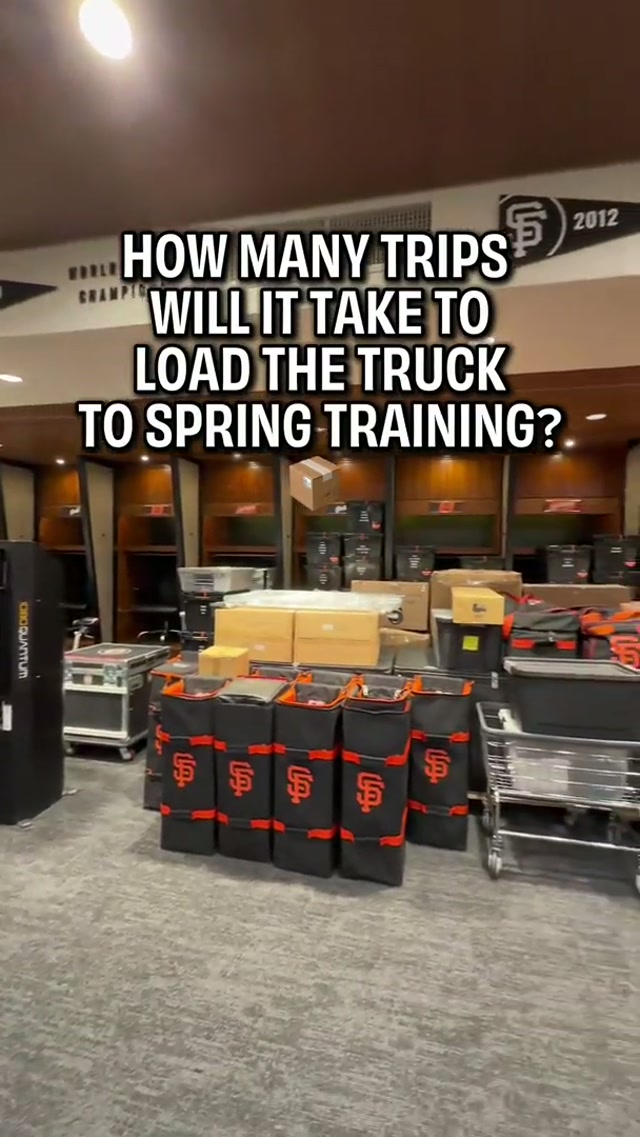 Nobody works harder than an #MLB equipment staff on truck loading day 📦 #Baseball #SpringTraining 