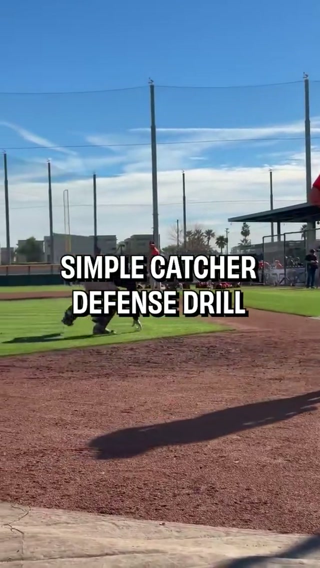 Class is in session ✍️ Here’s an easy catchers defense drill straight from Major League camp