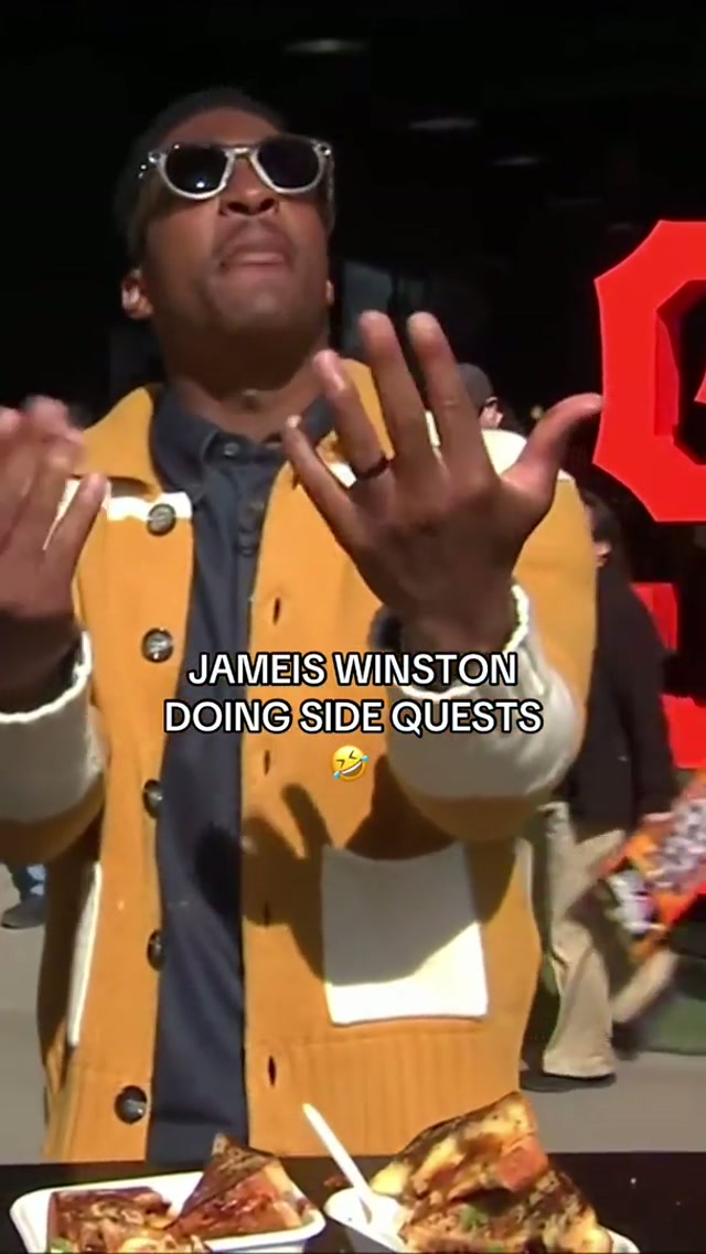 You never know where @Jameis Winston will show up next! #MLB #OpeningNight #Humor 