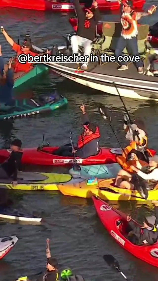 The Machine was spotted in McCovey Cove yesterday 😂 @bertkreischer #MLB #OpeningDay #Comedy 