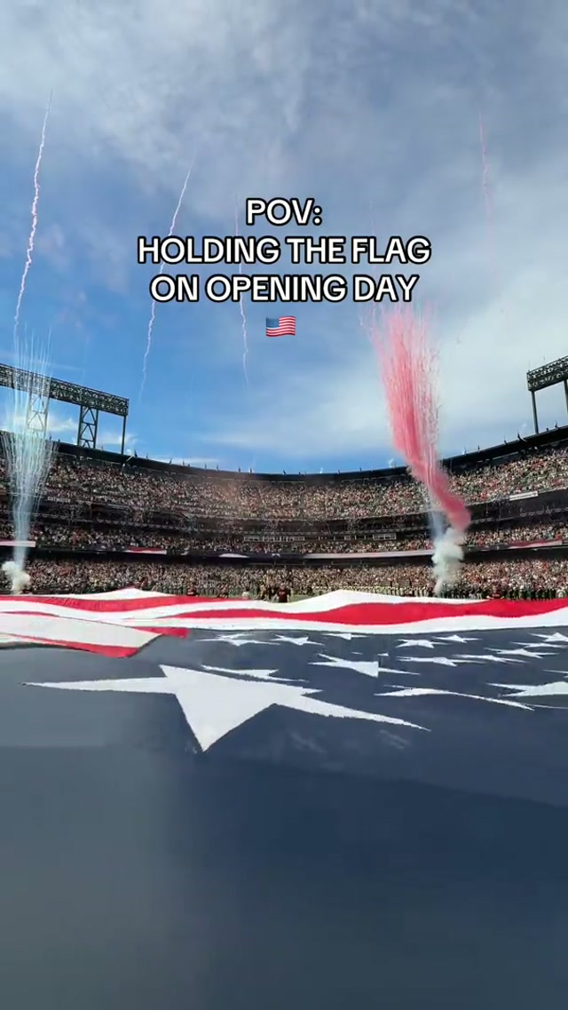 Flyover videos don’t get much cooler than this ✈️ #MLB #Baseball #OpeningDay #POV 