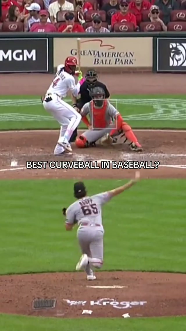 The numbers on #LandenRoupp’s curveball are a pitching coach’s dream 😍 #MLB #Baseball #Nasty #Curveball