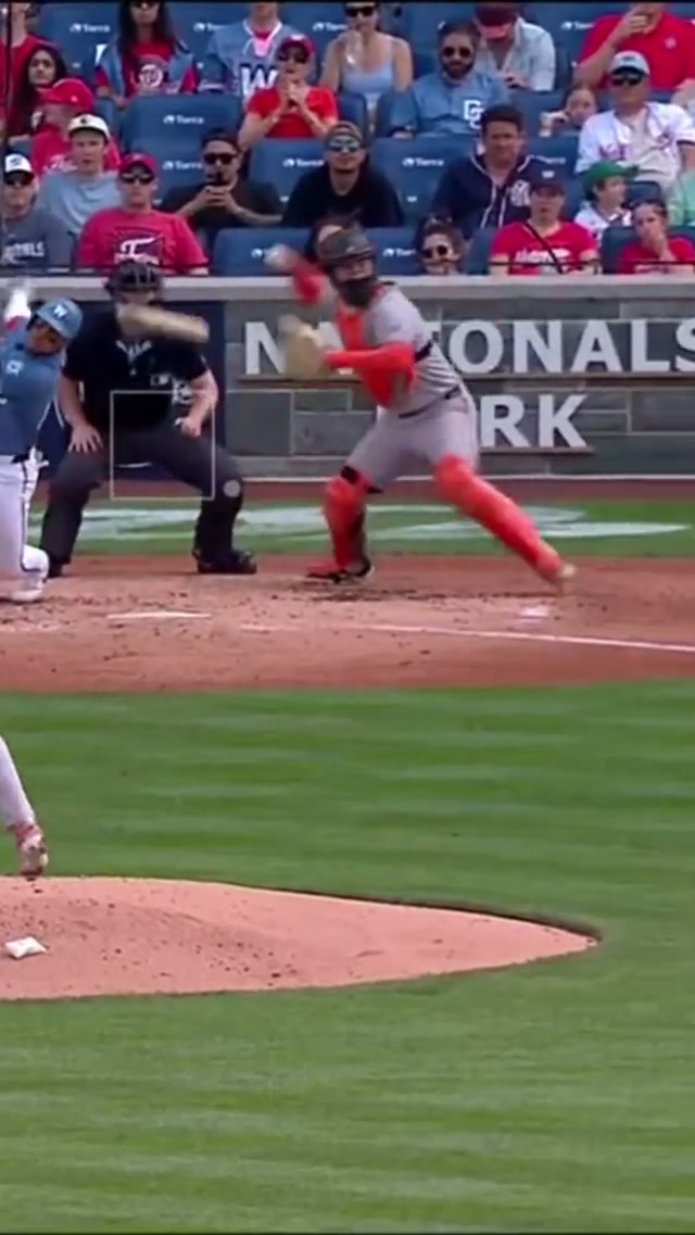 The rare pickoff at third base, courtesy of #PatrickBailey 💪 #MLB #Baseball #Catcher 