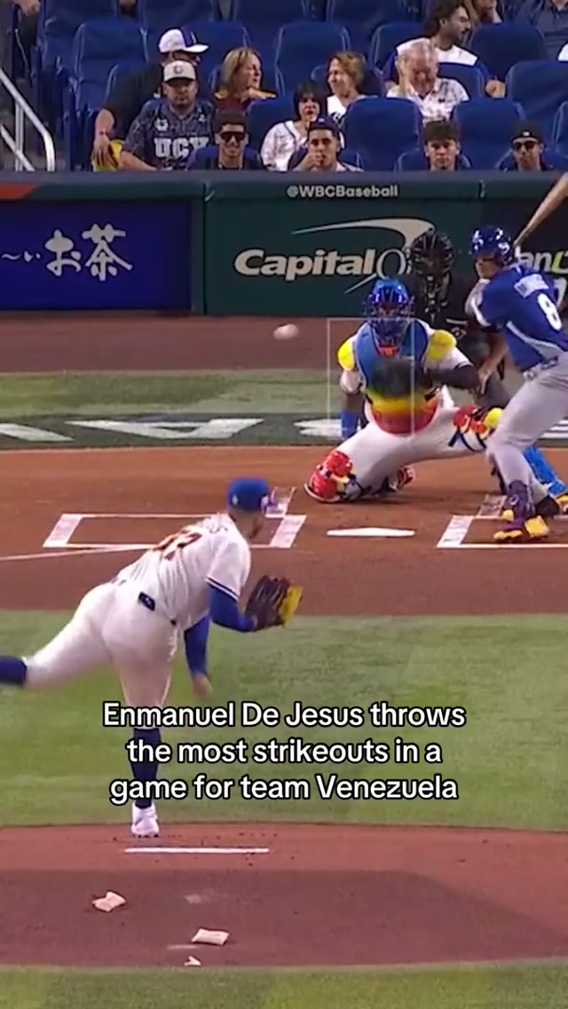 record breaking 8 strikeouts 😮‍💨

#worldbaseballclassic #teamvenezuela #wbc #mlb #tigers 