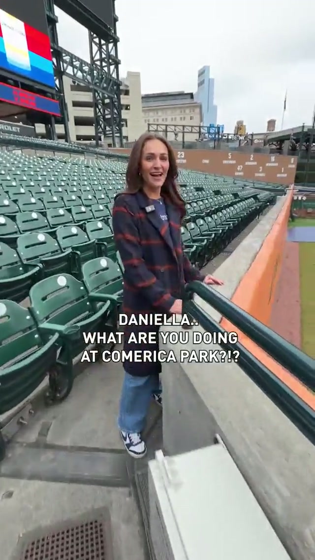 Daniella's got you covered with all the Tigers action (and rain delay questions) on Detroit SportsNet this season. 🙂‍↕️ #detroittigers #mlb 
