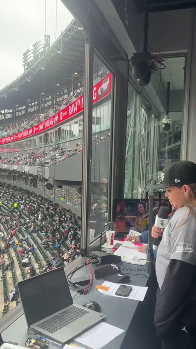 POV: You're in the booth with our Toyota Jr. PA Announcer on Kids Opening Day #pov #stadium #mlb