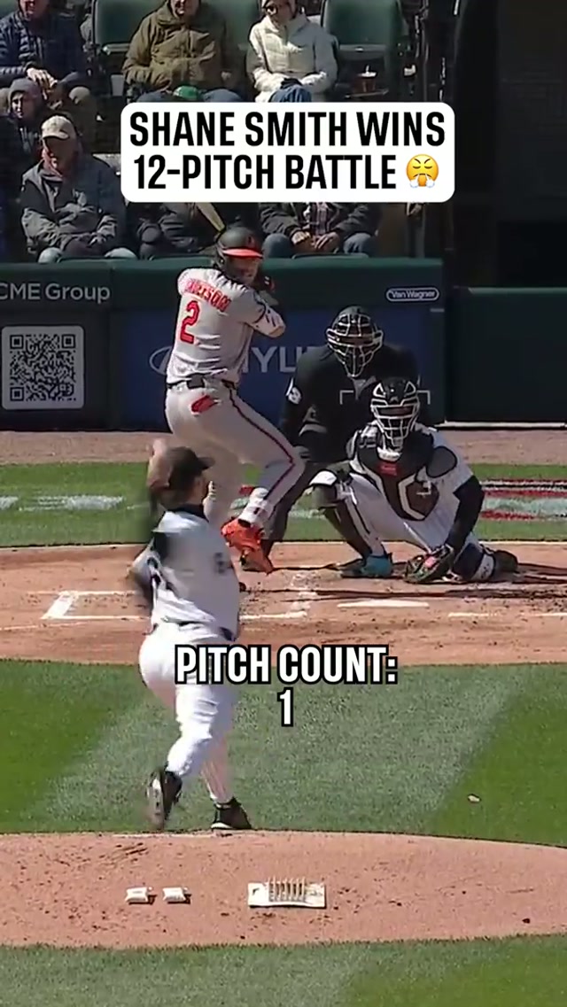 Shane Smith WINS 12-pitch battle 😤 He had 8 Ks in today's outing #pitching #strikeouts #mlb