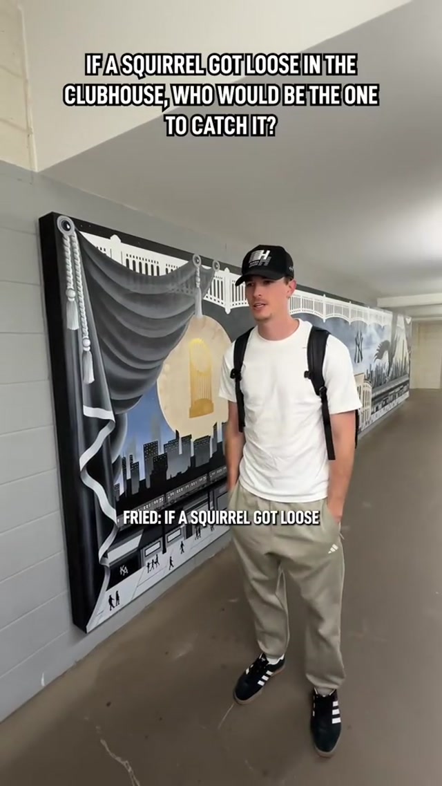 QOTD: If a squirrel got loose in the clubhouse, who on the team would catch it? 🐿️

#QOTD Presented by @New York Life #yankees #mlb #baseball 