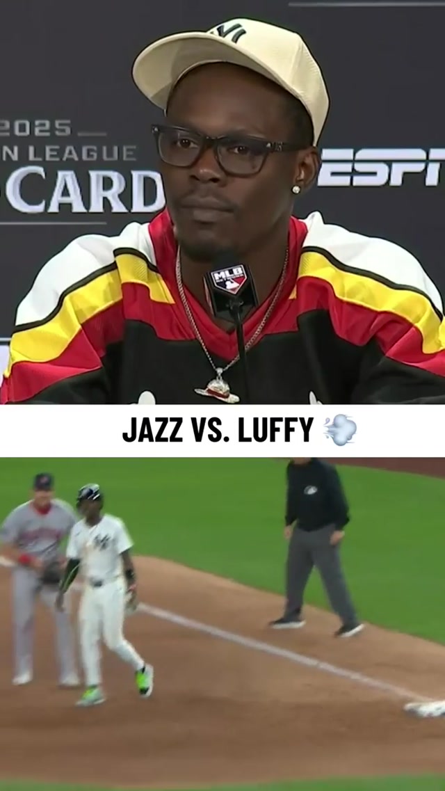 Jazz vs. Luffy - who ya got? 💨#yankees #anime #jazzchisholmjr #luffy #onepiece 