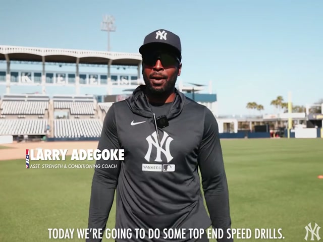 Warmin' up the wheels 🏃💨 #yankees #springtraining #workout #baseball 