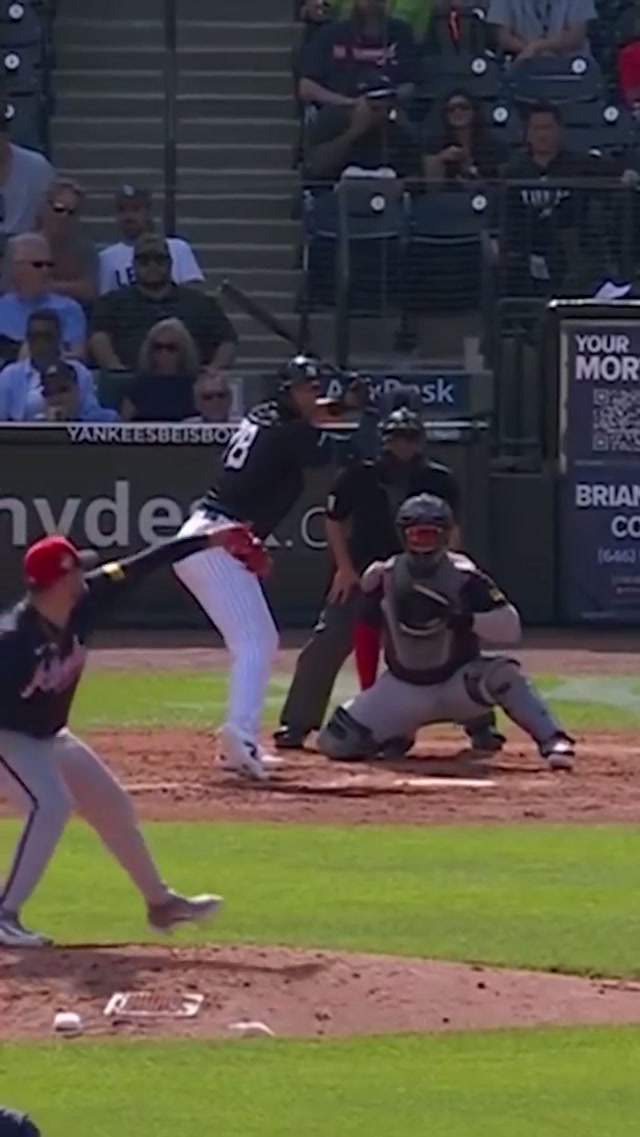 We would recommend not to park your car there 🤯 #yankees #mlb #baseball #spencerjones #homerun 