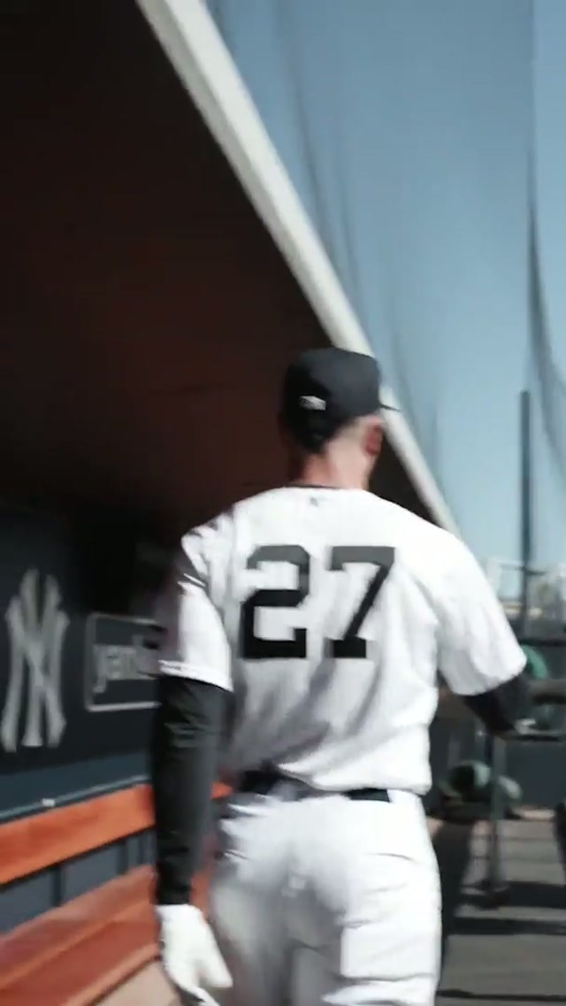 Just in a silly, goofy mood 😂 #giancarlostanton #yankees #baseball #micdup #mediaday 