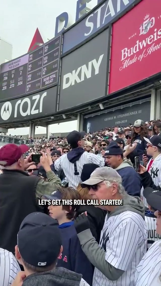 First Roll Call of the Season 🗣️ #yankees #mlb #rollcall #bleachers #yankeestadium 