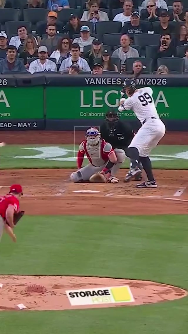 456-ft homer for Cap 🫡 #yankees #mlb #baseball #aaronjudge #homerun 