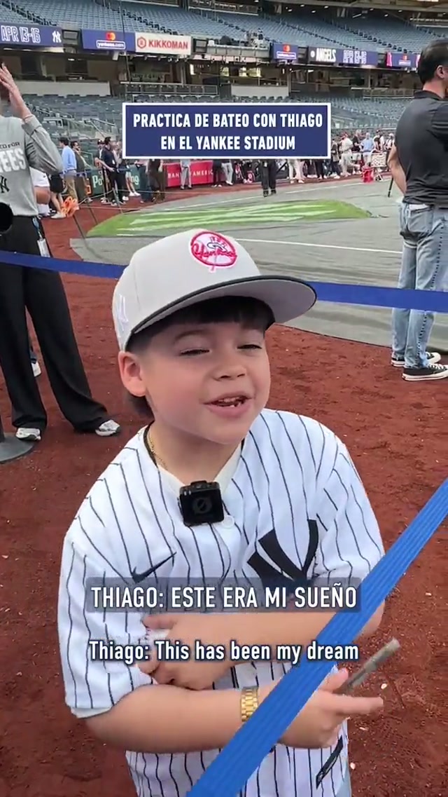 Un sueño de toda la vida hecho realidad 💙⚾

Thiago vino al Bronx desde Puerto Rico para vivir una experiencia inolvidable: recorrido por el estadio, práctica de bateo y la oportunidad de conocer a los jugadores. 

Thiago — quien se ha ganado el cariño de tantos — pudo cumplir uno de sus más grandes sueños en Yankee Stadium 🏟️ 🇵🇷 

@La Familia Malavé 🤎 