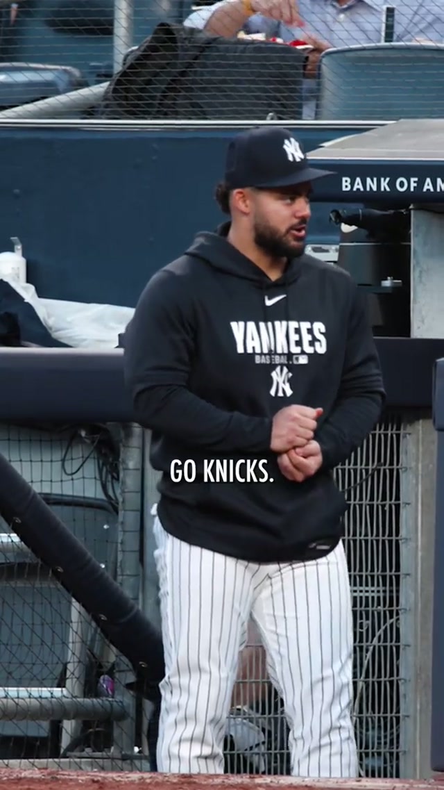 The Martian knows the vibes. Knicks in five. #knicks #jassondominguez #yankees #nbafinals 