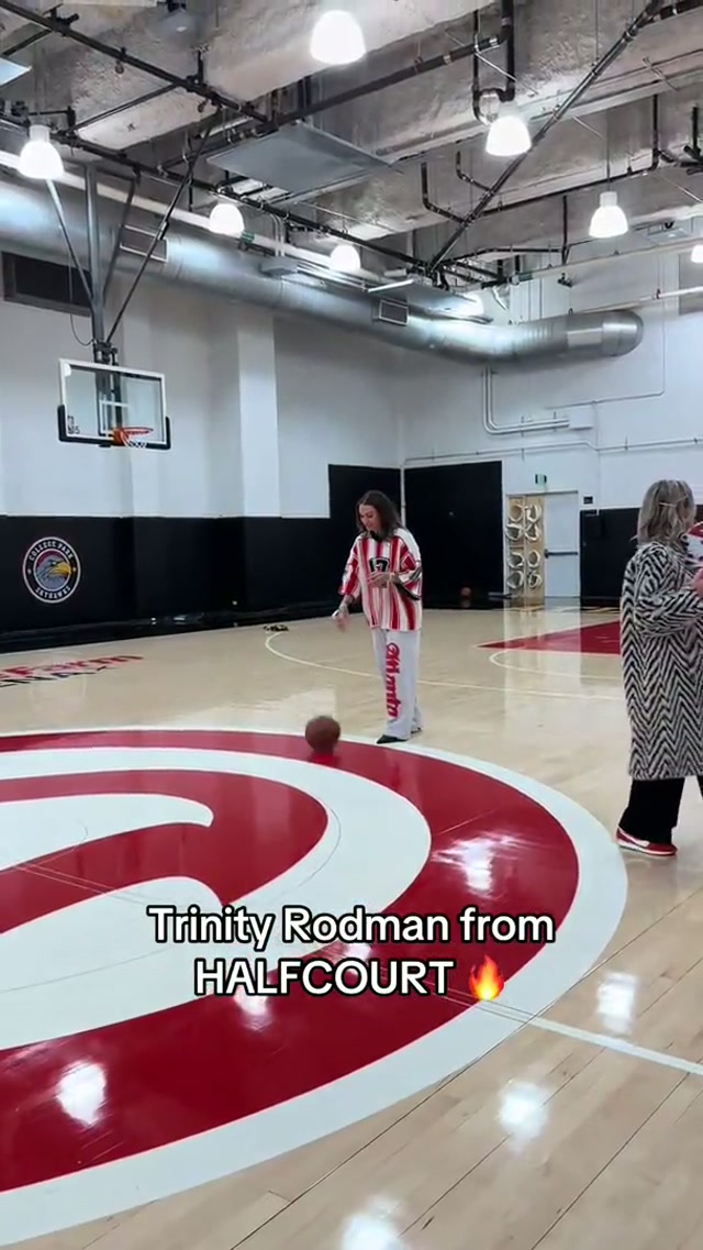 Should we sign her?? 😭 #trinityrodman #womenssoccer #nba 