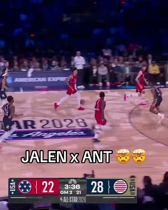 ATL connection 😮‍💨😮‍💨 #anthonyedwards #jalenjohnson #allstar #nba 
