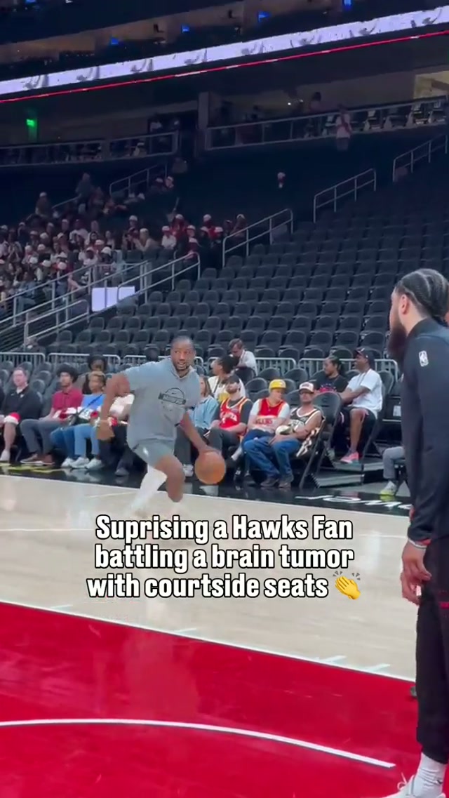 Bro had no idea he was gonna sit courtside 🥹 #emotional 
