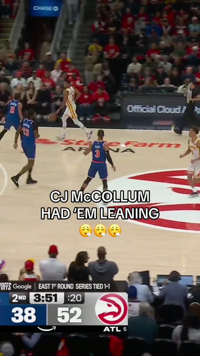 CJ IS FRYING THE KNICKS 🔥 #cjmccollum #knicks #hawks #nba #playoffs 