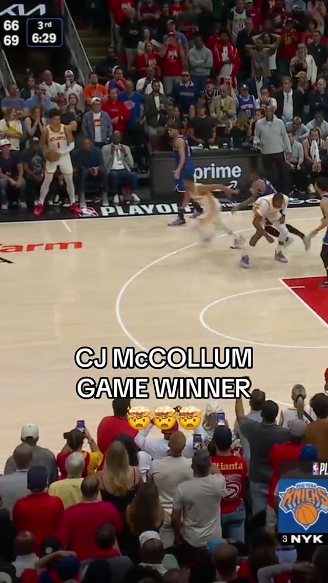 CJ SAVES THE DAY #cjmccollum #knicks #hawks #playoffs #nba 