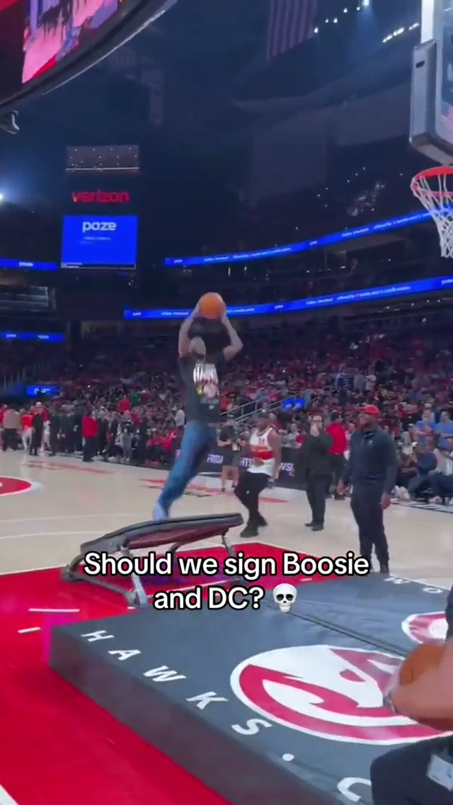 Can’t take these two anywhere 😂 #dunk #fail #atlantahawks 