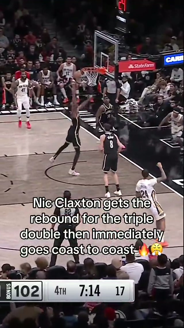 CLAX ATTACK #nicclaxton #nba #brooklynnets 