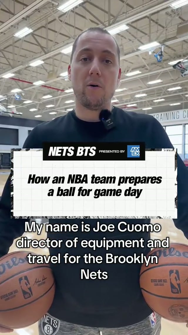 Ever wondered how an NBA team prepares a ball for game day? #nba #basketball #brooklynnets @American Express 