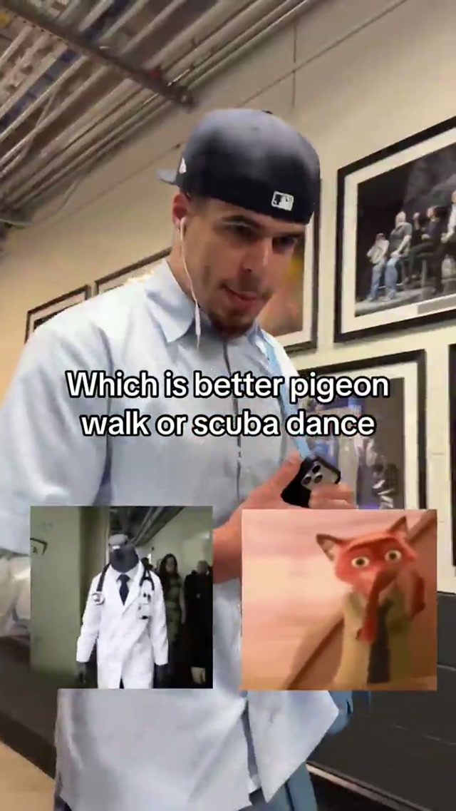 Egor kinda hit that though #pigeon #scuba #brooklynnets 