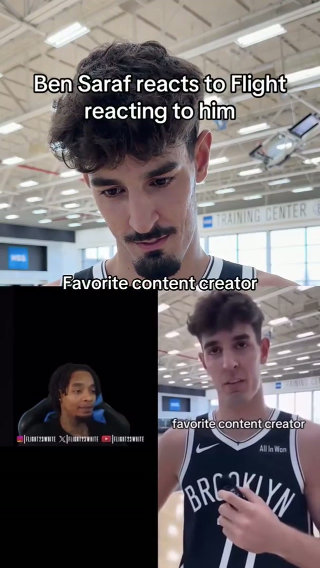 We need flight to react to this 😂❤️ #flight #flightreacts #bensaraf #brooklynnets #basketball 