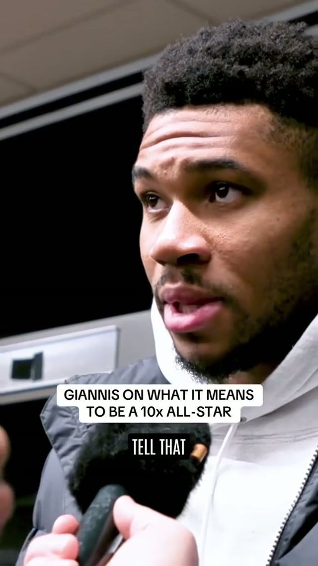 “One of my goals as a player was to be a 10-time All-Star and I’m very happy that I accomplished it.” #giannis #antetokounmpo #nba #bucks #allstar 