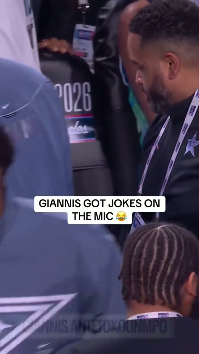 Giannis mic’d up 😂 #giannis #nbaallstar #micdup #jokes #nba 