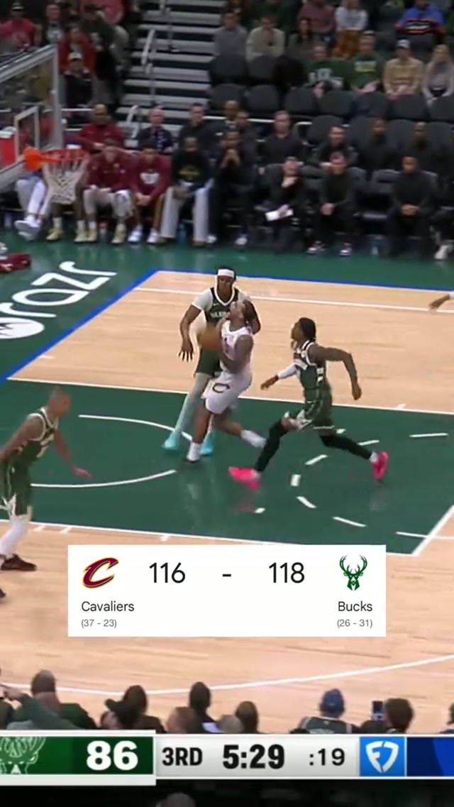 Did the Cavs win? No. 🚫#buckswin #block #kpj #kevinporterjr #nba