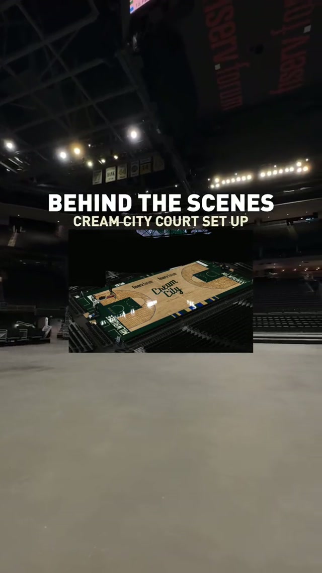 Cream City court install asmr edition #basketball #behindthescenes #nba #bucks #asmr 