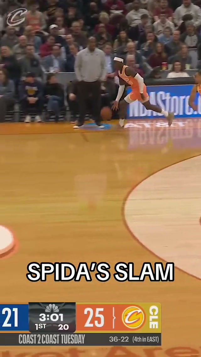 🕷️ SPIDA ATTACKS THR RIM. #LetEmKnow #Cavs #DonovanMitchell #NBA 